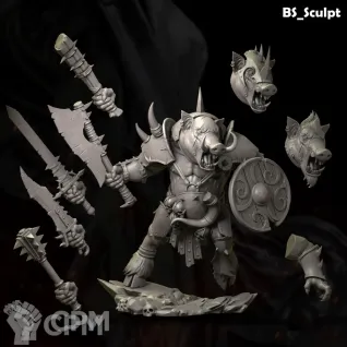 Описание картинки Pig Beastman от Naggaroth Night по цене 2 000руб | Свободный Рынок Миниатюр - СРМ