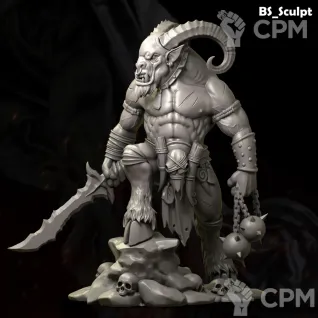 Описание картинки Horned Marauder от Naggaroth Night по цене 1 800руб | Свободный Рынок Миниатюр - СРМ