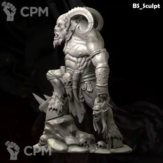 Описание картинки Horned Marauder от Naggaroth Night по цене 1 800руб | Свободный Рынок Миниатюр - СРМ