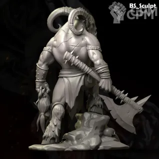 Описание картинки Horned Marauder от Naggaroth Night по цене 1 800руб | Свободный Рынок Миниатюр - СРМ