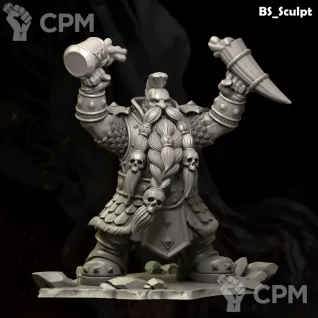 Описание картинки Muradin Bronzebeard от Naggaroth Night по цене 2 000руб | Свободный Рынок Миниатюр - СРМ