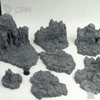 Описание картинки Паучьи Логова - Фэнтези Террейн, Goblin Grotto от Terrain Print по цене 2 400руб | Свободный Рынок Миниатюр - СРМ