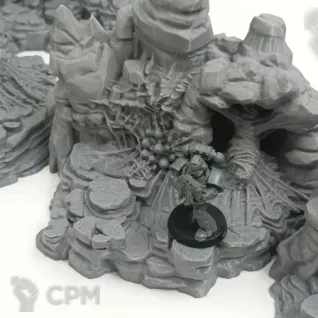 Описание картинки Паучьи Логова - Фэнтези Террейн, Goblin Grotto от Terrain Print по цене 2 400руб | Свободный Рынок Миниатюр - СРМ