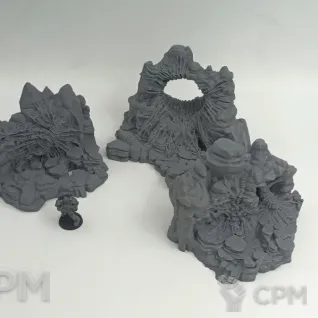 Описание картинки Паучьи Логова - Фэнтези Террейн, Goblin Grotto от Terrain Print по цене 2 400руб | Свободный Рынок Миниатюр - СРМ