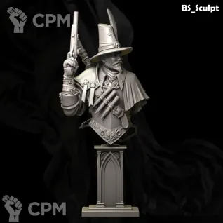 Описание картинки Witch Hunter (Bust) от Naggaroth Night по цене 2 000руб | Свободный Рынок Миниатюр - СРМ