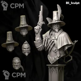 Описание картинки Witch Hunter (Bust) от Naggaroth Night по цене 2 000руб | Свободный Рынок Миниатюр - СРМ
