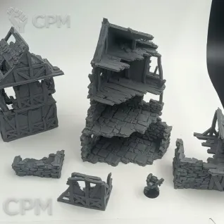 Описание картинки Разрушенные Кварталы - Фэнтези Террейн, Shadowfey Ruins от Terrain Print по цене 2 700руб | Свободный Рынок Миниатюр - СРМ