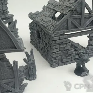 Описание картинки Разрушенные Кварталы - Фэнтези Террейн, Shadowfey Ruins от Terrain Print по цене 2 700руб | Свободный Рынок Миниатюр - СРМ