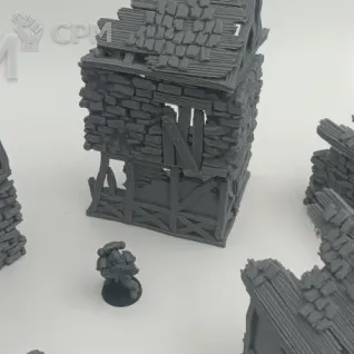 Описание картинки Разрушенные Кварталы - Фэнтези Террейн, Shadowfey Ruins от Terrain Print по цене 2 700руб | Свободный Рынок Миниатюр - СРМ