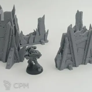 Описание картинки Лагерь Орков - Sci-Fi Террейн от Terrain Print по цене 2 850руб | Свободный Рынок Миниатюр - СРМ