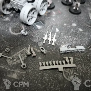 Описание картинки Heavy Artillery Carriage with Earth Shaker Cannon  с артиллерийским расчетом от Fle94 Miniatures по цене 3 500руб | Свободный Рынок Миниатюр - СРМ