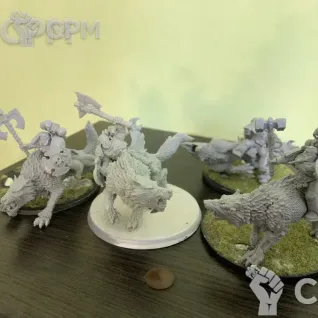 Описание картинки Space Wolves Thunderwolf Cavalry от Seiros по цене 2 000руб | Свободный Рынок Миниатюр - СРМ