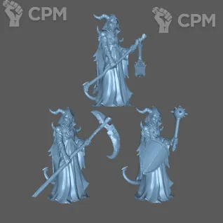Описание картинки Тифлинг жрец (Tiefling Cleric) от Formosa Printing по цене 200руб | Свободный Рынок Миниатюр - СРМ