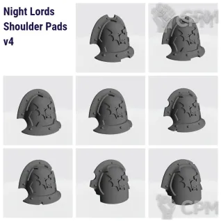 Описание картинки Night Lords Shoulder Pads v4 от Стальные Небеса по цене 120руб | Свободный Рынок Миниатюр - СРМ