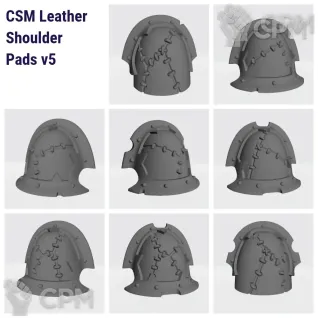 Описание картинки CSM Leather Shoulder Pads v5 with Nicks от Стальные Небеса по цене 120руб | Свободный Рынок Миниатюр - СРМ