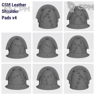 Описание картинки CSM Leather Shoulder Pads v4 от Стальные Небеса по цене 120руб | Свободный Рынок Миниатюр - СРМ