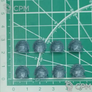 Описание картинки CSM Leather Shoulder Pads v3 with Nicks &amp; Teeth от Стальные Небеса по цене 120руб | Свободный Рынок Миниатюр - СРМ