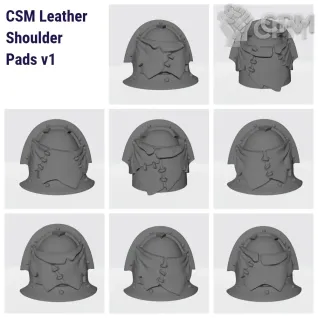 Описание картинки CSM Leather Shoulder Pads v1 от Стальные Небеса по цене 120руб | Свободный Рынок Миниатюр - СРМ