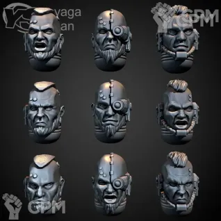 Описание картинки 9 heads of the Space Marine heroes v2 от Стальные Небеса по цене 135руб | Свободный Рынок Миниатюр - СРМ