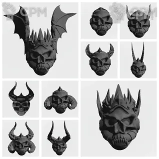 Описание картинки Night Lords Helmets v13 от Стальные Небеса по цене 150руб | Свободный Рынок Миниатюр - СРМ