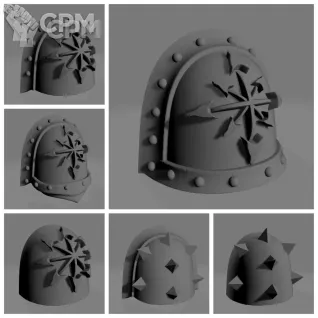 Описание картинки CSM Shoulder Pads v2 от Стальные Небеса по цене 215руб | Свободный Рынок Миниатюр - СРМ