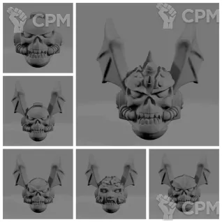Описание картинки Night Lords Helmets v7 от Стальные Небеса по цене 90руб | Свободный Рынок Миниатюр - СРМ