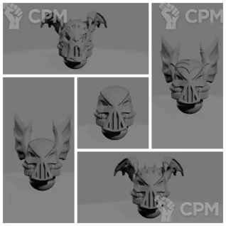 Описание картинки Night Lords Helmets v5 от Стальные Небеса по цене 75руб | Свободный Рынок Миниатюр - СРМ