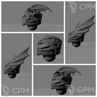 Описание картинки Night Lords Helmets v5 от Стальные Небеса по цене 75руб | Свободный Рынок Миниатюр - СРМ