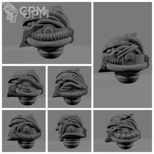 Описание картинки Night Lords Helmets v4 от Стальные Небеса по цене 100руб | Свободный Рынок Миниатюр - СРМ
