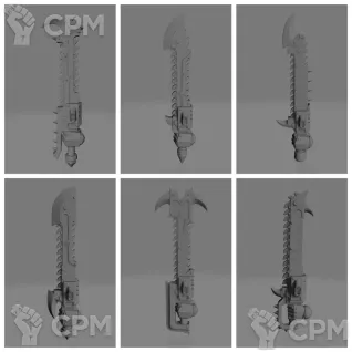 Описание картинки CSM Chainsword v2 [12] от Стальные Небеса по цене 240руб | Свободный Рынок Миниатюр - СРМ