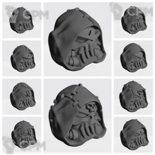 Описание картинки Night Lords Helmets v3 от Стальные Небеса по цене 300руб | Свободный Рынок Миниатюр - СРМ