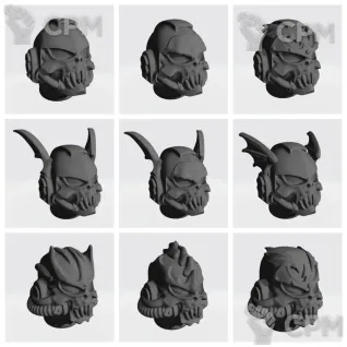 Описание картинки Night Lords Helmets v2 от Стальные Небеса по цене 330руб | Свободный Рынок Миниатюр - СРМ
