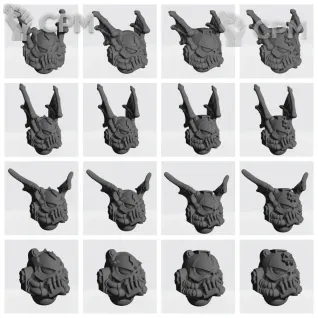 Описание картинки Night Lords Helmets v1 от Стальные Небеса по цене 240руб | Свободный Рынок Миниатюр - СРМ