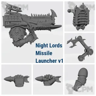 Описание картинки Night Lords Missile Launcher v1 от Стальные Небеса по цене 100руб | Свободный Рынок Миниатюр - СРМ