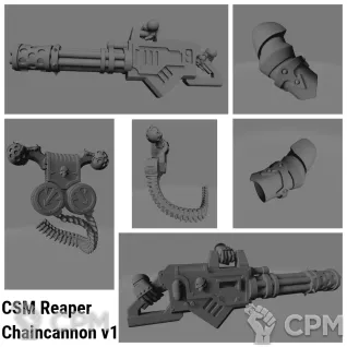 Описание картинки CSM Reaper Chaincannon от Стальные Небеса по цене 120руб | Свободный Рынок Миниатюр - СРМ
