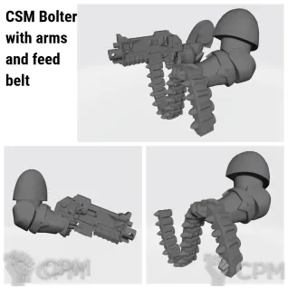 Описание картинки CSM Bolter with arms and feed belt от Стальные Небеса по цене 75руб | Свободный Рынок Миниатюр - СРМ