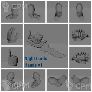 Описание картинки Night Lords Arms от Стальные Небеса по цене 250руб | Свободный Рынок Миниатюр - СРМ