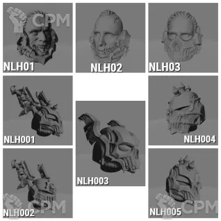 Описание картинки Night Lords Nightmare Heads v1 от Стальные Небеса по цене 150руб | Свободный Рынок Миниатюр - СРМ
