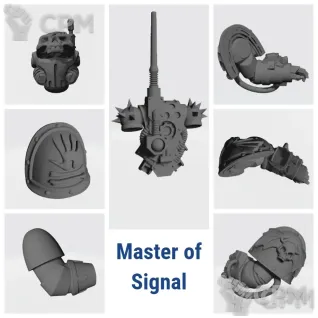 Описание картинки Night Lords Master of Signal Upgrade от Стальные Небеса по цене 100руб | Свободный Рынок Миниатюр - СРМ
