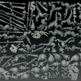 Описание картинки Saurus Warriors (Scan) от AxeL's Forge по цене 1 600руб | Свободный Рынок Миниатюр - СРМ