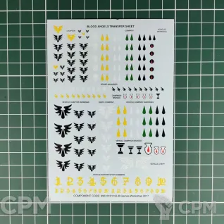 Описание картинки Blood Angels Transfer Sheet (Декали) от Vault Boy по цене 598руб | Свободный Рынок Миниатюр - СРМ