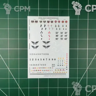 Описание картинки Imperial Knights Armiger Transfer Sheet (Декали) от Vault Boy по цене 1 798руб | Свободный Рынок Миниатюр - СРМ