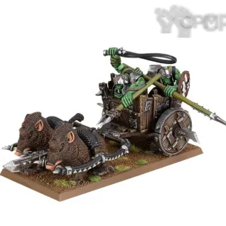 Описание картинки Orc &amp; Goblin Tribes Orc Boar Chariot от Vault Boy по цене 3 998руб | Свободный Рынок Миниатюр - СРМ
