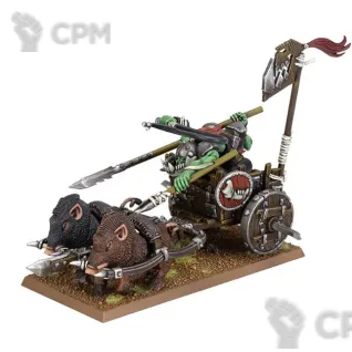 Описание картинки Orc &amp; Goblin Tribes Orc Boar Chariot от Vault Boy по цене 3 998руб | Свободный Рынок Миниатюр - СРМ