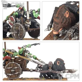 Описание картинки Orc &amp; Goblin Tribes Orc Boar Chariot от Vault Boy по цене 3 998руб | Свободный Рынок Миниатюр - СРМ