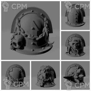 Описание картинки CSM Shoulder Pads v1 + Icon от Стальные Небеса по цене 275руб | Свободный Рынок Миниатюр - СРМ