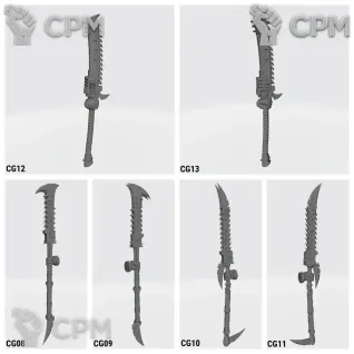 Описание картинки Big Set Night Lords Nostraman chainglaives vCSM от Стальные Небеса по цене 40руб | Свободный Рынок Миниатюр - СРМ