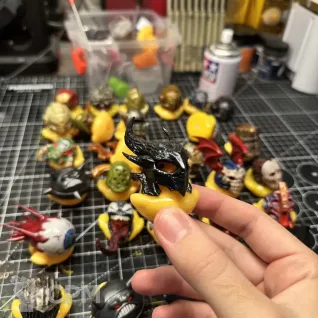 Описание картинки Daederic helmet Skyrim утка 1-й уровень от Duck Machine по цене 800руб | Свободный Рынок Миниатюр - СРМ