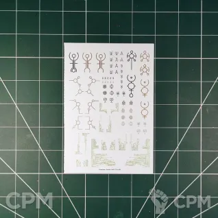 Описание картинки Necron Transfer Sheet (Декали) от Vault Boy по цене 198руб | Свободный Рынок Миниатюр - СРМ