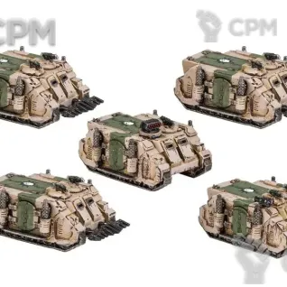 Описание картинки Legions Imperialis Rhino Transport x5 от Vault Boy по цене 3 198руб | Свободный Рынок Миниатюр - СРМ